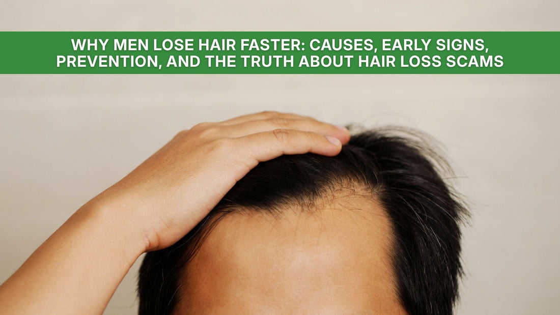 Why Men Lose Hair Faster: Causes, Early Signs, Prevention, and the Truth About Hair Loss Scams